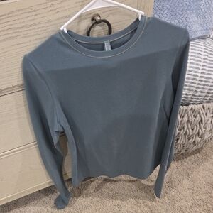 SKIMS Long Sleeve Crewneck Top - Slate Blue